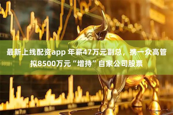 最新上线配资app 年薪47万元副总，携一众高管拟8500万元“增持”自家公司股票